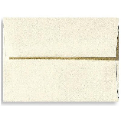 LUX 5 3/4"x8 3/4" 70lbs. A9 Invitation Env W/Peel & Press Natural Linen 4895-NLI-50