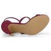 Allegra K Women's Open Toe Triple Straps Buckle Closure Stiletto High Heels - 4 of 4
