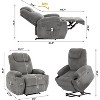 Power Lift Recliner Chair, Lift Chair with Massage & Heat, Adjustable Corduroy Electric Recliner Chairs with 2 Cup Holders & Stand Assist - 2 of 4