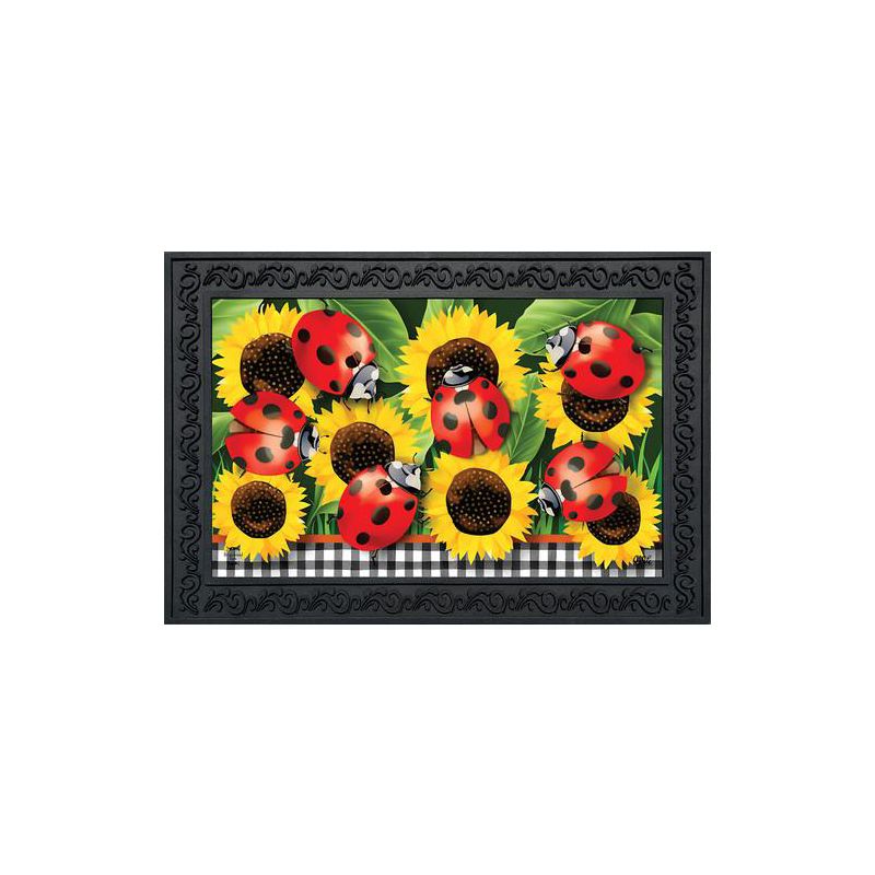 Briarwood Lane Ladybugs And Sunflowers Summer Doormat Floral Everyday Indoor Outdoor 30" x 18", 2 of 5