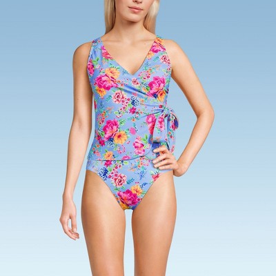 Lands' End Women's D-Cup Side Tie Tankini Top