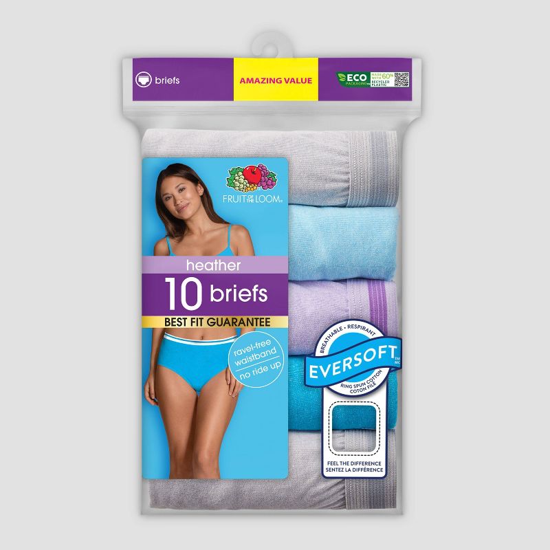 Fruit of the Loom Women's 10pk Cotton Briefs - Colors May Vary, 3 of 6