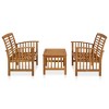 Garden Lounge Set Acacia Solid acacia wood Medium Durable vidaXL - 2 of 4