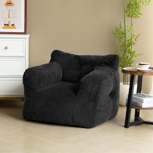 Pamapic Bean Bag Chair, Corduroy Lazy Sofa Bean Bags Comfy Couch with Armrests for Bedroom, Living Room, Apartment - 1 of 4