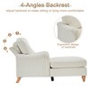Oversized Chaise Lounge Sleeper Sofa Couch Upholstered Accent Chair, Mid-Century Modern, White/Yellow/Gray/Blue-ModernLuxe - 4 of 4