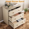 Heynemo 3-Drawer Nightstand, Spacious Bedside Table with Gold Round Knobs, Modern Wooden End Table, Accent Chest of Drawers for Bedroom - 4 of 4