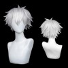 Unique Bargains Women's Straight Hair with Wig Cap Wigs 12" White - 4 of 4
