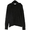 Memoi Women's Soft Touch Cozy Knit Drawstring Long Sleeve Hoodie Black XXS-XS - 4 of 4