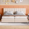 NicBex Twin/King Size Linen Tufted Upholstered Platform Bed Frame with Lift Up Storage,Wood Slats Support,No Box Spring Needed,Easy Assembly - 3 of 4