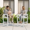 LIKEPAY Modern HDPE 2-Person Bar Stool Set - Durable and Stylish High Counter Stools for Kitchen, Patio - 2 of 4