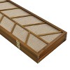 Room Divider Screen with Jute Insert Geometric Cutout Wood  71 inches High - image 2 of 4