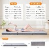 MUUEGM 4” Tri-Fold Memory Foam Mattress| Portable Mattress with Washable Cover, Storage Bag and Non-Slip Bottom, Gray - 2 of 4