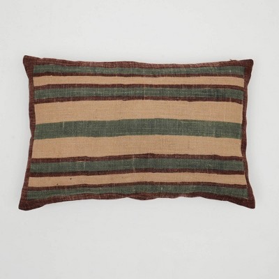 BDELITE DuoWeft Stripe Pillow for Home Décor  for Living Room, Bedroom, and Office, 24*16 Inch