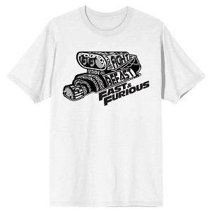 The Fast & The Furious Race Car Logo Men's White T-shirt - 1 of 3