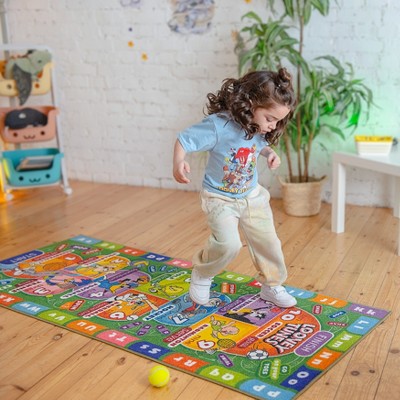 Looney Tunes Educational Hopscotch Kids Rug with ABCs and Numbers