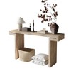 Airsurfer 60inches Rustic Farmhouse Console Table Wood Finish Entryway Sofa Side Table for Living Room, Hallway, - 3 of 4