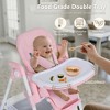 Kinder King Foldable High Chair for Babies & Toddlers, Adjustable Height, Recline, Storage Basket, Double Trays, Easy to Clean - 2 of 4