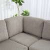 129.14" Corduroy Convertible Modular Sectional Sofa with 2 Storage Ottomans, Console & USB Ports - 4 of 4