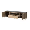58 Inches Modern TV Stand, Led Lights Television Entertainment Center, Wood TV Stand Fit Up To 80 Inches TV-Cuddlewood - 4 of 4