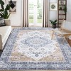 Vintage Area Rug Machine Washable Oriental Distressed Carpet Floral Medallion Stain Resistant Accent Rug - 3 of 4