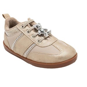 bebe Toddler Girls' Sneakers - Low Profile Toddler Shoes with Rhinestone Accents and Bear Charm - 1 of 4