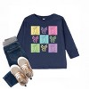 The Juniper Shop Checkered Bunny Outline Coquette Toddler Long Sleeve Tee - 3 of 4