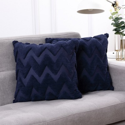 Trinity Boho Tufted Tassels Woven Decorative Throw Pillow Covers, Blue, 18  X 18 Inches : Target
