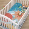 NoJo Disney Toy Story Buzz Lightyear Blue and Orange Blast Off To Infiniti and Beyond 100% Cotton Photo Op Fitted Crib Sheet - 3 of 4