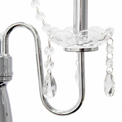 Glamorous Chrome and Black Crystal Floor Lamp with Barrel Shade