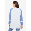 Woman Within Plus Size Baseball Sweatshirt - 3 of 4