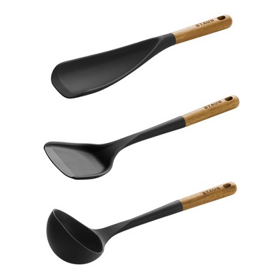 Staub Silicone With Wood Handle Cooking Utensil Sets : Target