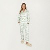 Anna-Kaci Lounge Women's 2-Piece Set Built-In Chest Pads Top and Relaxed Fit Pants Pajama Set with Brushstroke Print - 3 of 4