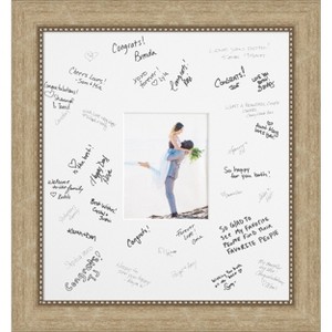 Astor Signature Mat Picture Frame – Guest Book Alternative for Weddings, Graduations, or Retirement – Autograph Photo Mat for Signature Board - 1 of 4