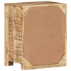 vidaXL Bedside Cabinet 15.7"x11.8"x19.7" Rough Mango Wood - 3 of 4