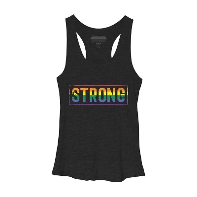 Adult Design By Humans Workout Pride Rainbow Strong By Avocato Racerback Tank Top