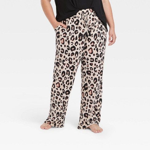 Women's Animal Print Beautifully Soft Pajama Pants - Stars Above™ Light  Beige 1X