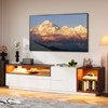 Buenhomino Modern 70" TV Stand with LED Lights for TVs up to 80inch , Media Console with Cable Management - 2 of 4
