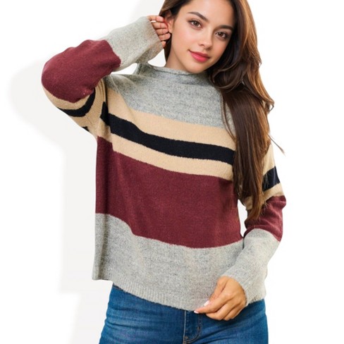 Anna-Kaci Women's Cable Knit Sweater with Long Bell Sleeves