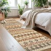 Runner Rug Vintage Distressed Geometric Hallway Carpet Machine Washable Non-Slip - 2 of 4