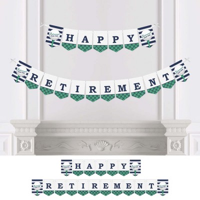 Big Dot of Happiness Par-Tee Time - Golf - Retirement Party Bunting Banner - Golf Party Decorations - Happy Retirement