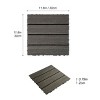 Wood Plastic Composite Deck Tiles Set of 20pcs, DIY Interlocking Decking Tiles, Floor Tile, Durable - 3 of 4