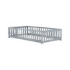 Whisen Twin Bed & Rubber Wood Floor Bed with Fence without Door, Multi - Functional Floor Bed for Kids' Sleep & Play - 4 of 4