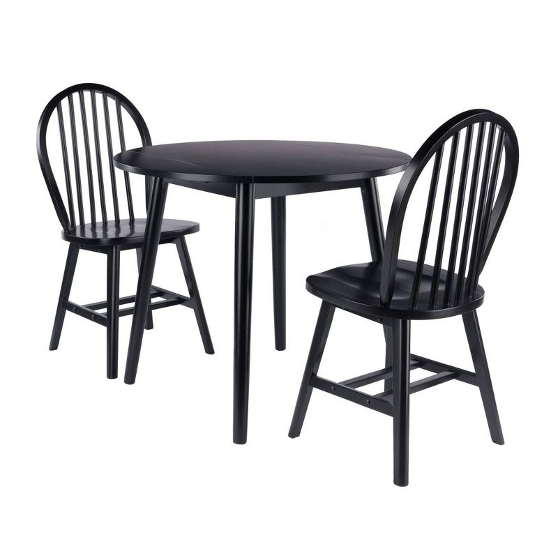 3pc Moreno Dining Table Set Black - Winsome, 1 of 18