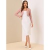 INSPIRE CHIC Women's Elegant Long Sleeve Floral Lace Panel Knit Crop Cardigan Shrug - 3 of 4