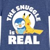 Girls' - Pokémon - The Snuggle Is Real Pikachu And Piplup Fitted Short Sleeve Graphic T-Shirt - 2 of 4