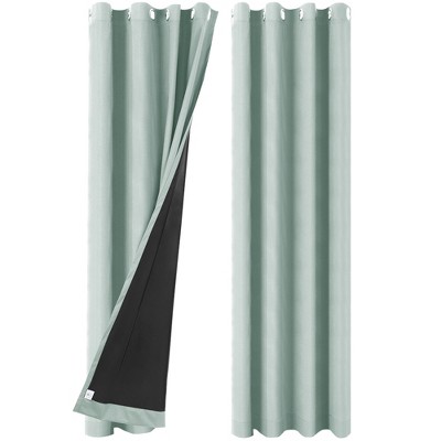 PiccoCasa Bedroom Thermal Insulated 100% Blackout Curtains 2 Panels