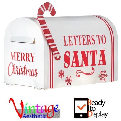 Lakeside Letters to Santa Mail Box Christmas Tree Topper - Vintage Holiday Accent