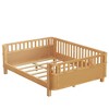 Whisen Twin Size Platform Bed with Rails for Girls and Boys, Sturdy Wooden Frame - 4 of 4