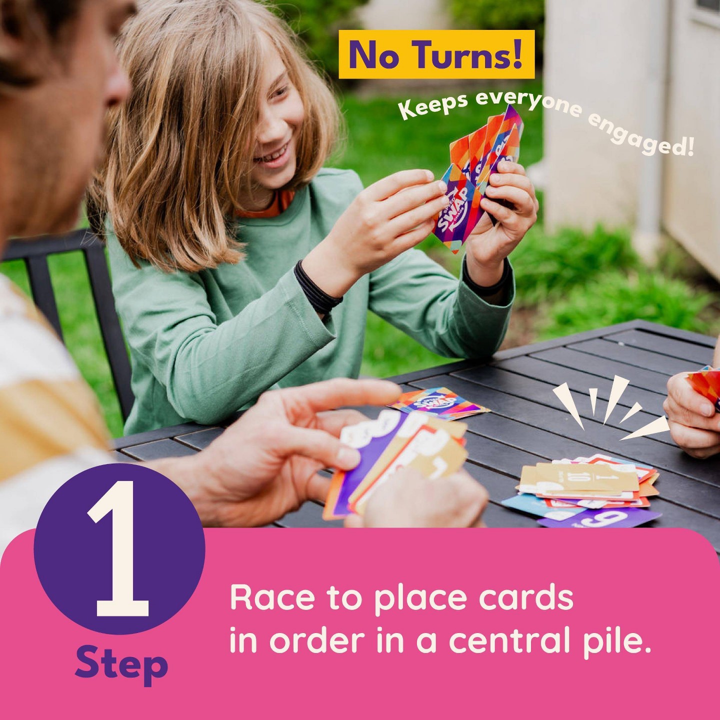 Детская карточная игра Brooke & Joy Games Speed Swap Chaos™ Card Game for Kids, Adults, Families, Parties & Game Nights, 2-6 Players, Ages 8 and Up — фото 4