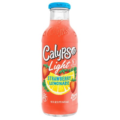 Calypso Light Strawberry Lemonade - 16 fl oz Glass Bottle